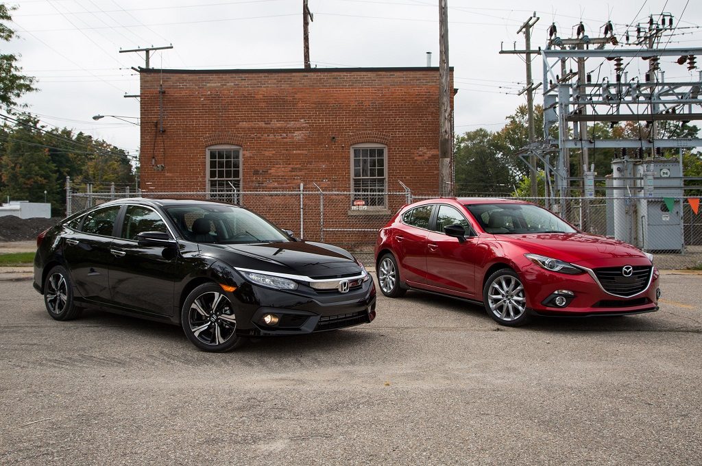 2016 Honda Civic Touring Compared To Mazda3 S Grand O 2016 Honda Civic Mazda3 S Omaha